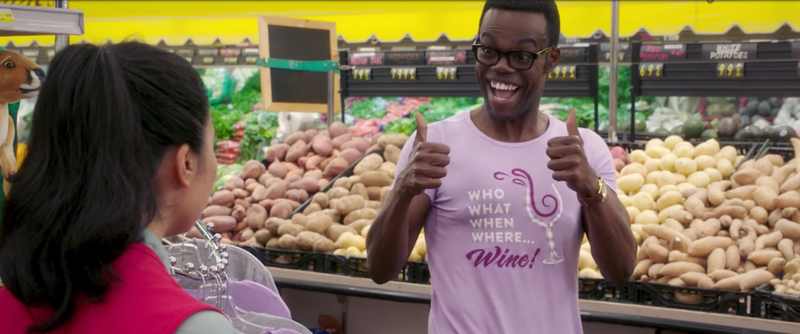Illustration for article titled The Good Place, annotated: “Jeremy Bearimy”